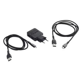   Energizer fali töltő 2x usb 2,4A  usb C Microusb kábel fekete