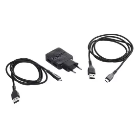   Energizer fali töltő 2x usb 2,4A  usb C Microusb kábel fekete