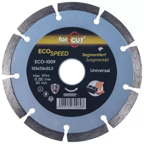 Gyémánt vágókorong 125x2x7x22,2 Szegmentált ECO Flexovit
