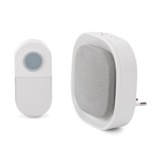 Entac Hálózati Ajtócsengő Éjjeli Fény Funkcióval Elemes IP44 adókészülékkel