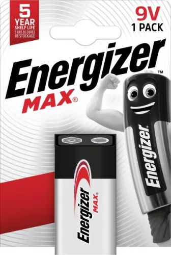 Energizer Max Alkáli 9V elem B1