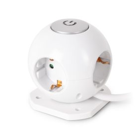 Entac gömb elosztó 4 foglalattal, kapcsolóval 1.5m 3G1.5