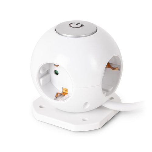 Entac gömb elosztó 4 foglalattal, kapcsolóval 1.5m 3G1.5