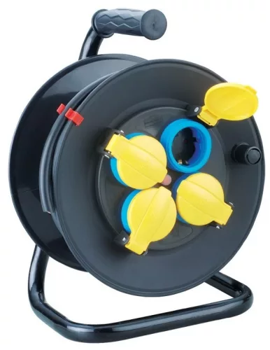 Entac kábeldobos IP44 hosszabító 4 foglalat 20m 1,5mm2