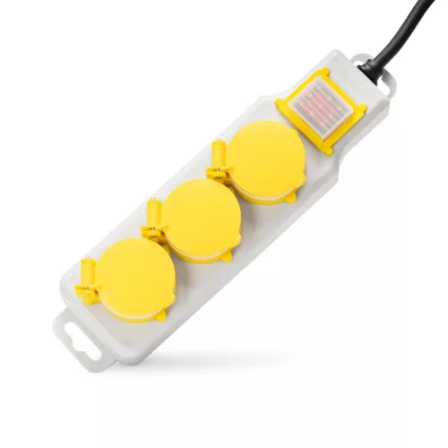 Entac elosztó 3 foglalat kapcsolóval IP44 1,5m 3G1,5