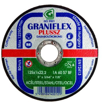   Gránit vágókorong 125x2.5x22.23 1A36S7BF 80 (Graniflex Plussz)
