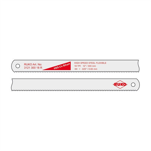 RUKO kézi Fémfűrészlap 300X13X0.65mm 24fog/coll HSSE Co5