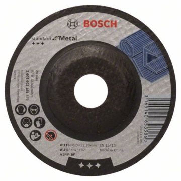   Bosch tisztítókorong 115x6.0 St for Metal A 24 P BF hajlított