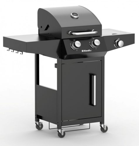 Riwall RGG 21 gázüzemű grillsütő 9kW, 2+1 gázégővel