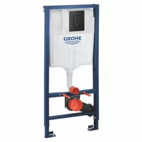   Grohe Solido  3 az 1-ben falsík mögötti tartály +fekete nyomólap