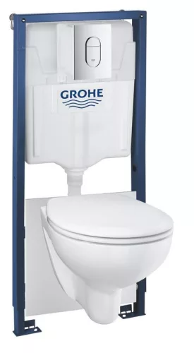 Grohe Solido króm 5 az 1-ben WC szett, 1,13 méteres telepítési magasság