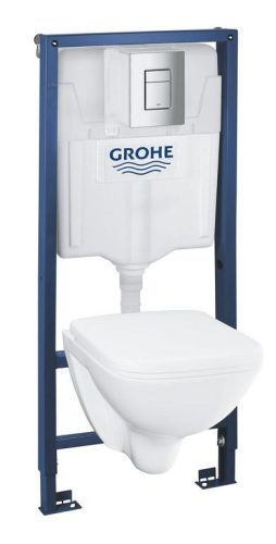 Grohe Solido króm 4 az 1-ben WC szett, 1,13 méteres telepítési magasság