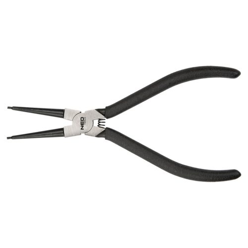 Zégergyűrű fogó 220mm, belső, hajlított, CRMO, 40-100mm, csúcs átmérő 2.5-3mm