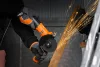 Sarokcsiszoló 1000W, 125mm, fordulatszám szabályzó, 3m gumikábel, 2 állású markolat, gyorszáras rögzítőanya