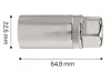 Gyújtógyertyakulcs 1/2", 16mm, mágneses, spline