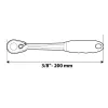 Racsnis kulcs 3/8", 200mm, 72fog, fekete, DIN3122