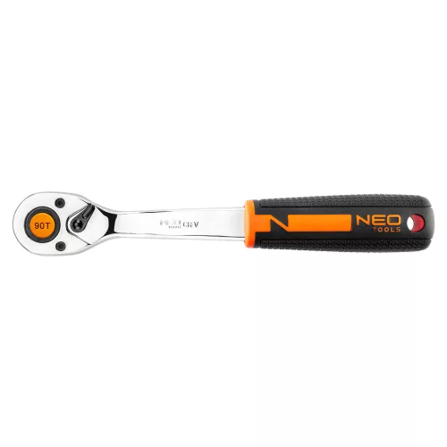 Racsnis kulcs 1/4", 155mm, 90fog, DIN3122