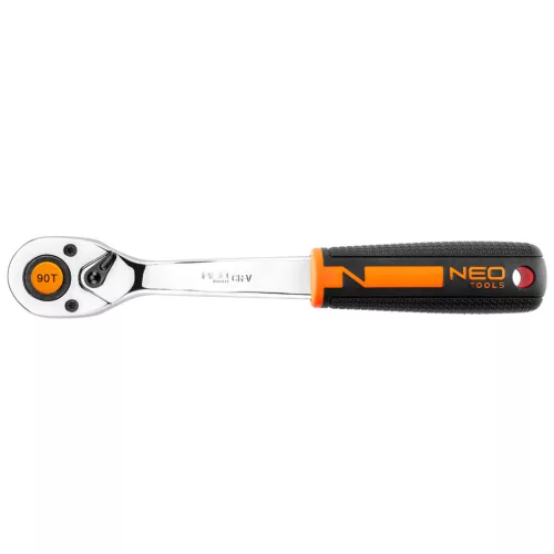 Racsnis kulcs 1/2", 250mm, 90fog, DIN3122