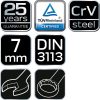 Csillag-villáskulcs 7x110mm, CRV, DIN3113