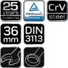 Csillag-villáskulcs 36x410mm CRV, DIN3113