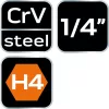 Imbusz dugókulcs 1/4" H4, 37mm, min. rendelés: 5db