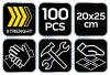 Kéztisztító kendő, 100 lap, ragasztó, gyanta, szilikon, lakk, festék, poliuretán hab és polimer