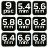 Motorkerékpár küllőkulcskészlet 9db