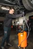 Mobil olajleeresztő készülék, gravitációs, leeresztő tál 10L, gyűjtőtartály 70L