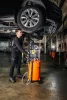 Mobil olajleeresztő, leszívó készülék, pneu., leeresztő tál 10L, ellenőrzőhenger 10L, gyűjtőtartály 70L