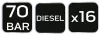 Kompresszió mérő készlet diesel 16db