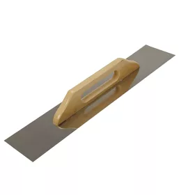 Acél simító, rozsdamentes, 680x130mm, fa markolat