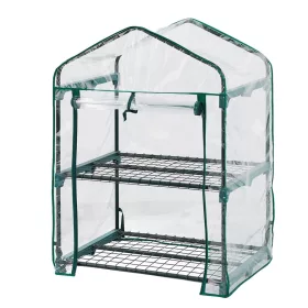 Növényház 69x49x95cm, PVC fólia, fémszerkezet