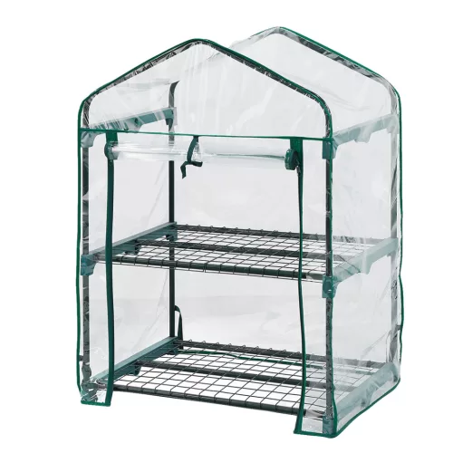 Növényház 69x49x95cm, PVC fólia, fémszerkezet