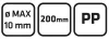 Metszőolló fémházas, 200mm, max 10mm