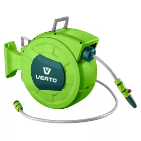   Autómata tömlődob, 20m locsolótömlő + 2m csatlakozó tömlő, 10bar, pp ház, PVC tömlő, falra szerelhető