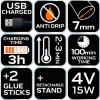 Akkus ragasztópisztoly 8mm, 4V, USB tápegység