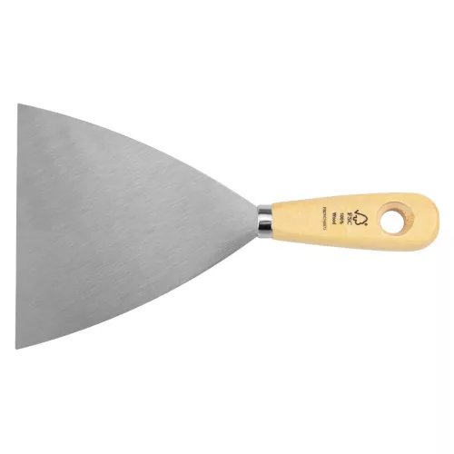 Festékkaparó, spakli, 120mm, rozsdamentes acél, fanyelű, min. rendelés: 3db