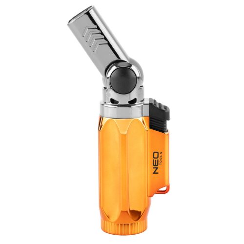 Gázforrasztó, gázégő, állítható fej, 360°, piezo, gázszab. szelep, 3g gáztöltet, öngyújtógázzal tölthető