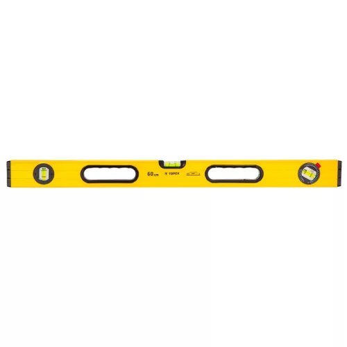 Vízmérték 60cm, 3 libella, 2 markolat, aluminium, ±0.5mm/m