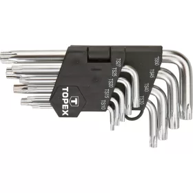 Torxkulcs (ötágú) készlet TS10-50, lyukas, 9db