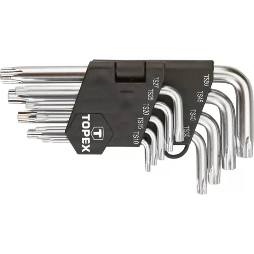 Torxkulcs (ötágú) készlet TS10-50, lyukas, 9db