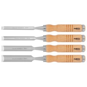 Favéső készlet 6, 12, 18, 24mm, 4db-os fa nyéllel