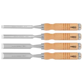 Favéső készlet 6, 12, 18, 24mm, 4db-os fa nyéllel