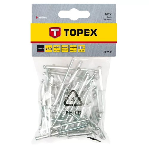 Popszegecs 4x8mm, 50db, min. rendelés: 5cs