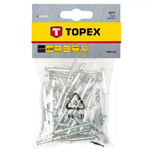 Popszegecs 4x10mm, 50db, min. rendelés: 5cs
