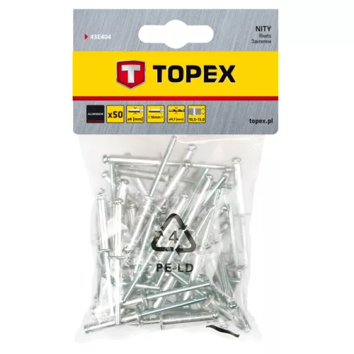 Popszegecs 4x16mm, 50db, min. rendelés: 5cs
