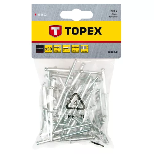 Popszegecs 4.8x10mm, 50db, min. rendelés: 5cs