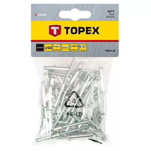 Popszegecs 4.8x12mm, 50db, min. rendelés: 5cs