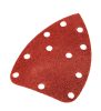 Csiszolópapír tépőzáras deltacsiszolóhoz 140x140x80mm, K60, 11 lyukas, 5db, min. rendelés: 5cs