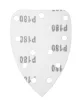 Csiszolópapír tépőzáras deltacsiszolóhoz 140x140x80mm, K180, 11 lyukas, 5db, min. rendelés: 5cs